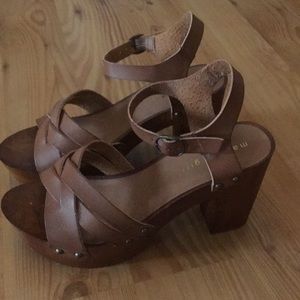Tan Heeled Sandals